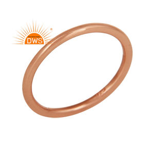 Bague en argent sterling plaqué or rose faite à la main bijoux en argent pour femme cadeau pour sa collection délicate Collection Vintage - Product Image 1