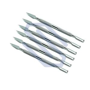 Instrument de manucure et pédicure en acier inoxydable, cuillère à cuticules à double extrémité, push up des ongles, outil d'art des ongles - Product Image 2