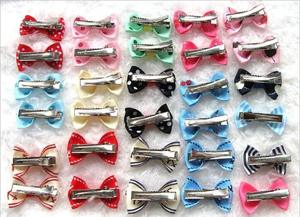 Venta de proveedor indio estilo mascota cachorro algodón lazos para el cabello horquilla accesorios cinturón elástico cuidado del perro - Product Image 3