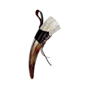 Nouvelle corne à boire avec étui en cuir à boire Viking bière corne à boire véritable meilleure qualité sculptée à la main par Axiom Home Agate - Product Image 1