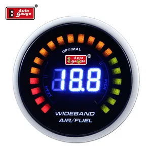 Auto Gauge 52Mm Digital Rasio Bahan Bakar Udara, Pengukur AFR Kit Wifi Terbaik Mudah Dipasang Pengendali O2 Sensor Oksigen Termasuk