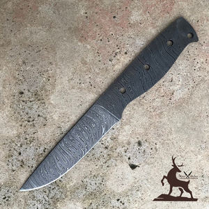 Cuchillo de caza Damasco hecho a mano de 10 pulgadas, cuchillas en blanco con Funda de cuero, venta al por mayor, soporte OEM - Product Image 4