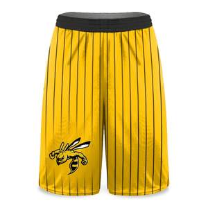 Le plus récent maillot de basket-ball de conception et court avec sublimation sur mesure sans manches col en V couleur jaune uniforme - Product Image 4