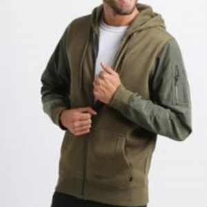 Sweat à capuche homme personnalisé 100% coton multi-tissus de haute qualité avec fermeture éclair Saleeve - Product Image 6