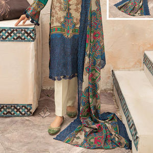 Robe de plage marocaine pour femmes, 3 pièces, broderie lourde, kameez, vêtement décontracté, vente en gros, 2022 - Product Image 4