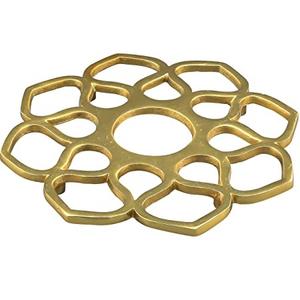 Mesa de protección contra daños por calor chapada en oro y Metal, vajilla india, remache y manteles individuales para comedor - Product Image 6