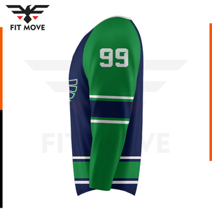 Logo OEM personnalisable Maillot de hockey sur glace Short Chaussettes Vêtements de sport avec broderie en sergé Inclusion du nom de l'équipe - Product Image 3