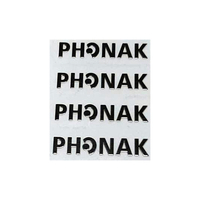 Etiqueta Adhesiva Personalizada con Logotipo de Nickel Brand en Cromo Negro, Impermeable, Grosor de 0.06mm, Modelo Phonak TW Origin para el Hogar