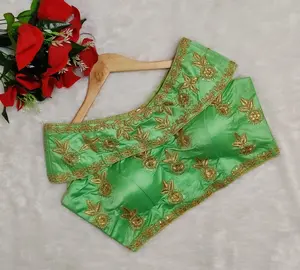 Hint ağır ipek kumaş nakış dizisi iş sari bluz lehenga bluz çevrimiçi alışveriş