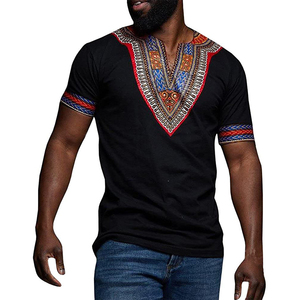ลดราคาสุดพิเศษสำหรับเสื้อยืดดาชิกิแอฟริกันคุณภาพเยี่ยม ผ้าฝ้าย 100% เนื้อผ้าบางเบา ระบายอากาศได้ดี ทรงปกติ ใส่ได้ทั้งชายและหญิง ในราคาสุดคุ้ม - Product Image 1