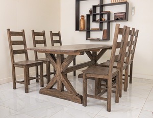 Vietnam sculpté Table à manger chaise ensemble Bar Table basse à la main pin chêne acacia durable élégant inspiré par la culture vietnamienne - Product Image 3