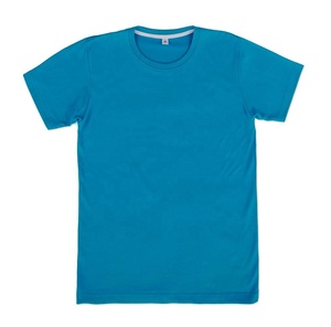 เสื้อยืดผ้าคอตตอน100% สำหรับผู้ชาย,เสื้อยืดพิมพ์ลายสกรีนผ้าไหมคอกลมลำลองสีฟ้าผลิตตามสั่ง