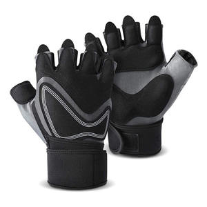 Guantes de gimnasio de entrenamiento para hombres y mujeres con soporte para muñequera, protección antideslizante de cuero de palma completa para Fitness, deportes, levantamiento de pesas - Product Image 1