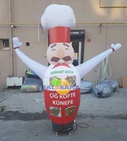 Ballon publicitaire de chef agitant la main, 3 mètres, en PVC, avec souffleur extérieur