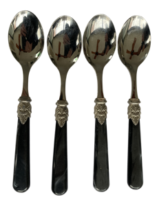Elegant Stainless Steel Flatware for Weddings Restaurant Dining-Mirrored Spoon <b>Set</b> with Designer Handle Made Metal Kitchenware - Product Image 6