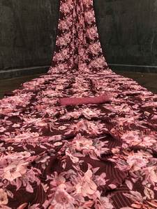 Les plus belles tenues de soirée Saree en filet à broderie lourde avec chemisier portent des vêtements pour femmes indiennes à bas prix en gros Surat Apparelgarment - Product Image 4