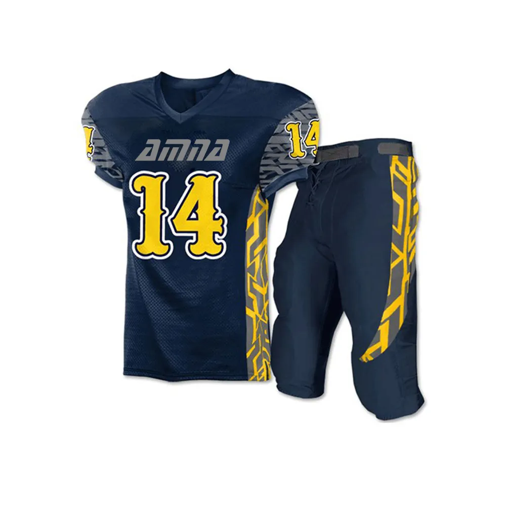 Sublimation American Football Uniforms Sets Youth And Adult Team Football Uniform Kit