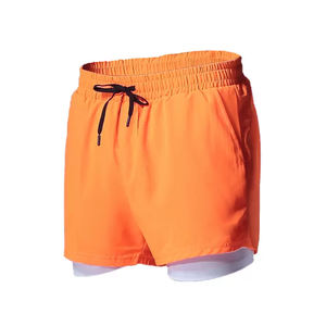 Haute qualité Double couche Gym Shorts sport entraînement musculaire exercice Sportswear XS taille décontracté solide maille sueur survêtement Shorts - Product Image 1