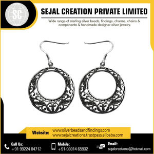 Boucles d'oreilles en argent 925 à la mode les plus vendues en gros Plaqué or 24 carats Boucles d'oreilles en or de Dubaï en gros Bijoux pour femmes DU VENDEUR ET FOURNISSEUR INDIEN - Product Image 2