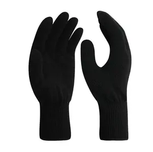 Gants en laine mérinos 100% OEM vente directe d'usine mode garder au chaud recycler logo de couleur personnalisé - Product Image 1