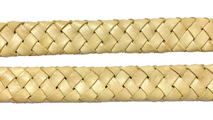Hot Sale 4mm Flat Natural Vintage Finish 12-Ply <b>Braided</b> Leather <b>Cord</b> 12x6mm for DIY Bracelets and Accessories Wholesale Price - Product Image 2