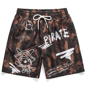 Short de sport pour hommes, pantalon court personnalisé, de grande taille, en maille polyester, décontracté, imprimé, nouvelle collection - Product Image 3