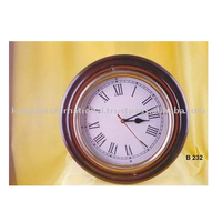 Jam dinding kayu Quartz jam dinding gaya antik Modern dengan tampilan jarum untuk penempatan belajar di rumah