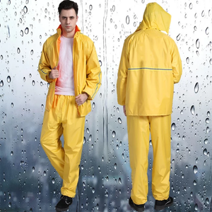 Veste de moto de pluie en polyester imperméable pour homme avec pantalon ensemble vestes de pluie - Product Image 4