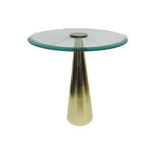 Mesa de centro de diseño antiguo de cristal de alta calidad, acabado en oro, precio al por mayor, tamaño estándar - Product Image 1