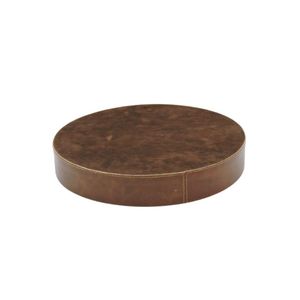 Genuine Leather Round Organizer Desk Tray Alta Qualidade Personalizado Buffalo Leather <span class=keywords><strong>Table</strong></span> Jewelry Tray para Uso Doméstico e Escritório - Product Image 2