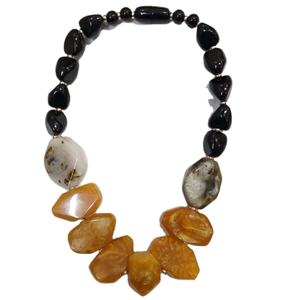 Handmade Resin <b>Chunky</b> Beaded Coloured Trendy Short Necklace With Screw Fittings Resin Necklace From India. - Product Image 2
