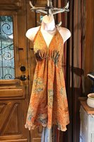 Robe en soie vintage pour femmes, robe courte ethnique de plage, robe de festival