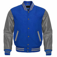 Chaqueta Bomber Varsity Personalizada con Logotipo para Hombre, Talla Grande, Cuello Alto, Impermeable, Transpirable, de Lana