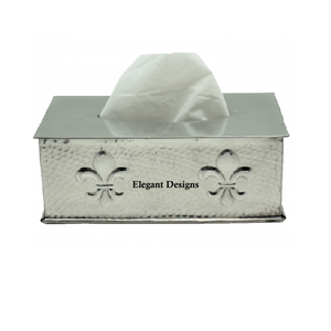Boîte à mouchoirs en métal faite à la main de haute qualité avec finition martelée Design de luxe carré pour un usage domestique Meilleur dessus de table Fancy Tissue Cover - Product Image 3