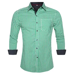 Bavarian Shirt Custom Bavarian Festival Cotton Checked Casual Shirt Designer Clothing Bavarian Shirt