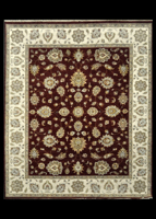 Dalles de tapis d'intérieur/extérieur faites à la main, motif abstrait moderne, 120 nœuds, laine semi-peignée/soie, résistantes aux taches, réversibles