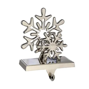 Stocking Holder Christmas Snow Flake Home Decorative Metal Aluminium Stocking Holder Sturdy Durable Stocking Holder
