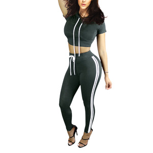 Chándales de nuevo diseño para mujer, ropa de moda de verano, chándal para correr y hacer ejercicio - Product Image 1