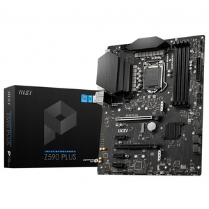 <span class=keywords><strong>MSI</strong></span> <span class=keywords><strong>Z590</strong></span> PLUS ใช้เมนบอร์ดสําหรับเล่นเกมWhit Intel <span class=keywords><strong>Z590</strong></span> Chipeat LAG 1200 รองรับ 11thและ 10th Gen Intel Core Series CPU - Product Image 1