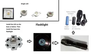 Flashlight 1W 365nm Uv Flashlight Uv Torch Led Flashlight
