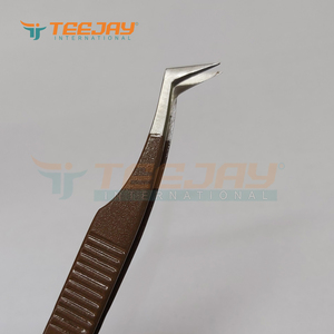 TEEJAY บูตขนตาเคลือบผงสีน้ำตาล,แหนบต่อขนตาขนาด12ซม. เครื่องมือดูแลความงามแหนบทดสอบด้วยมือ - Product Image 5