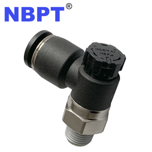 Régulateur de contrôle de débit à bouton de verrouillage One Touch Push to Connect ZSC Pneumatic Fittings by NBPT - Product Image 2