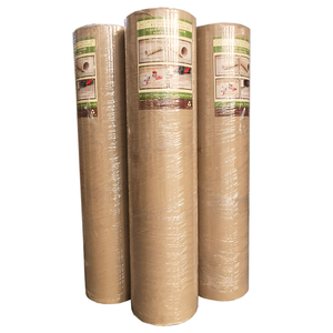 Rollo de papel desechable para revestimiento de suelo, para trabajos de pintura en el hogar, color marrón, 42 "x 100" - Product Image 1