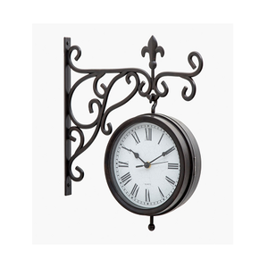 Horloge noire Double Face Horloge De Gare - Product Image 1