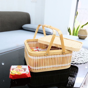 Cesta de bambú barata, forma pequeña para almacenamiento - Product Image 4