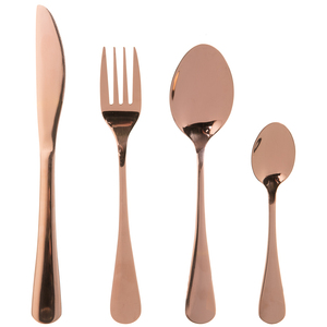 Juego de cubiertos de metal chapado en cobre, cuchara decorativa de metal moderna para boda, cuchillo y tenedor, juego de cubiertos a precio barato - Product Image 5