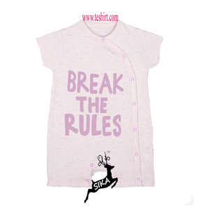 GOTS Coton biologique certifié Barboteuse pour bébé fille Design princesse à la mode Fermeture à bouton pression Fabricant OEM Tirupur Inde - Product Image 1