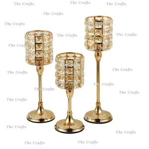 Sắt Và Pha Lê Nến Chủ Candelabra Cho Đám Cưới Trung Tâm Tealight Nến Chủ Tại Giá Tốt Nhất