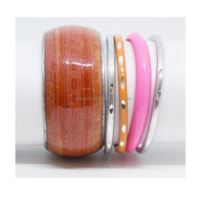 Juego de brazaletes de color melocotón 1950 Compre pulsera colorida redonda ancha de Año Nuevo en línea y joyería del Día Mundial DE LA Salud - Product Image 5