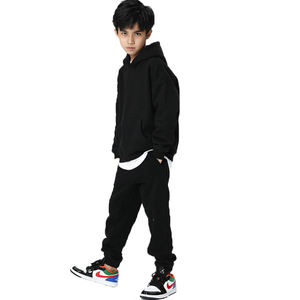 Wholesale Custom logo Kids Pullover <b>Hoodies</b> Tracksuit/ Two Pieces Hoodie Jogger Tracksuit for Children - Product Image 3